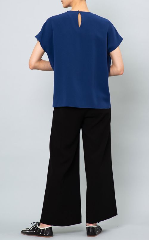 トリアセテートタックTブラウス