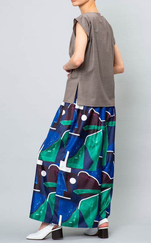 サマーウールフレンチスリーブブラウス