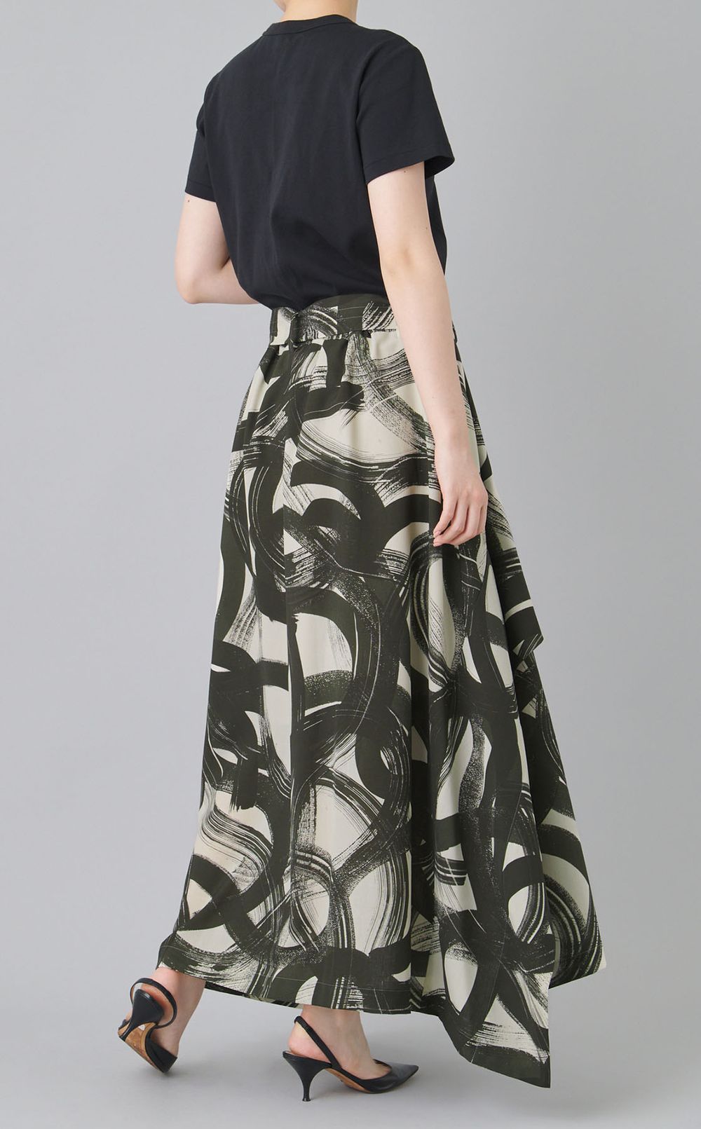 トリミングギャザースカート