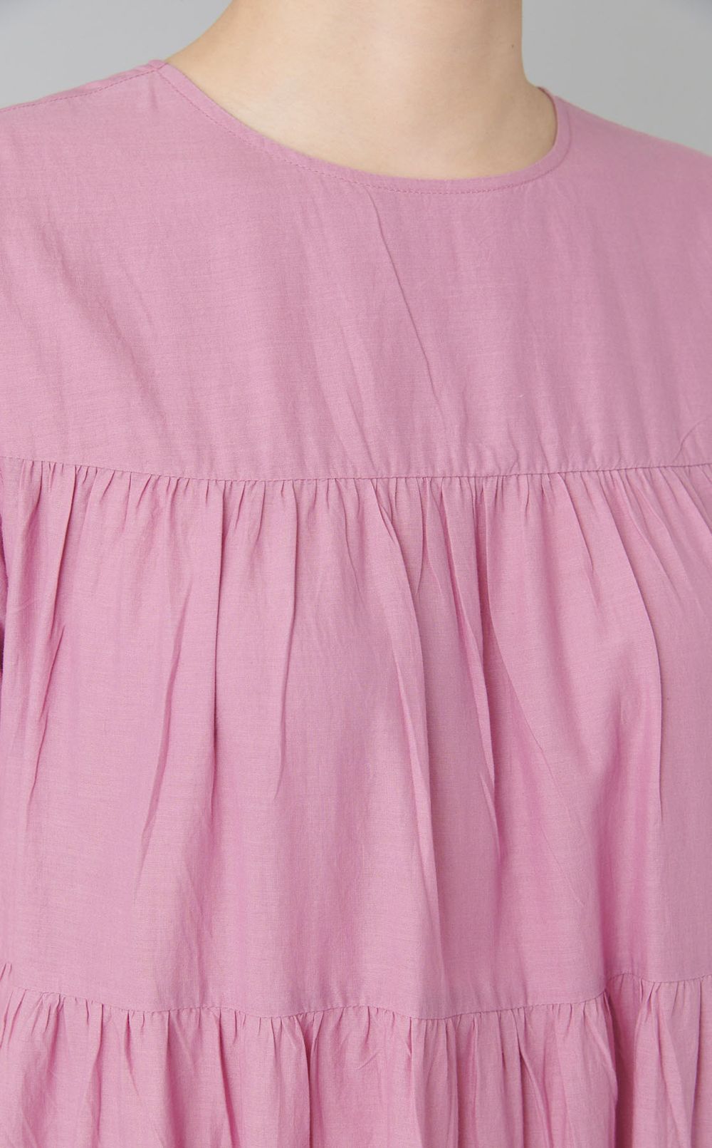 コットンボイルティアードワンピース