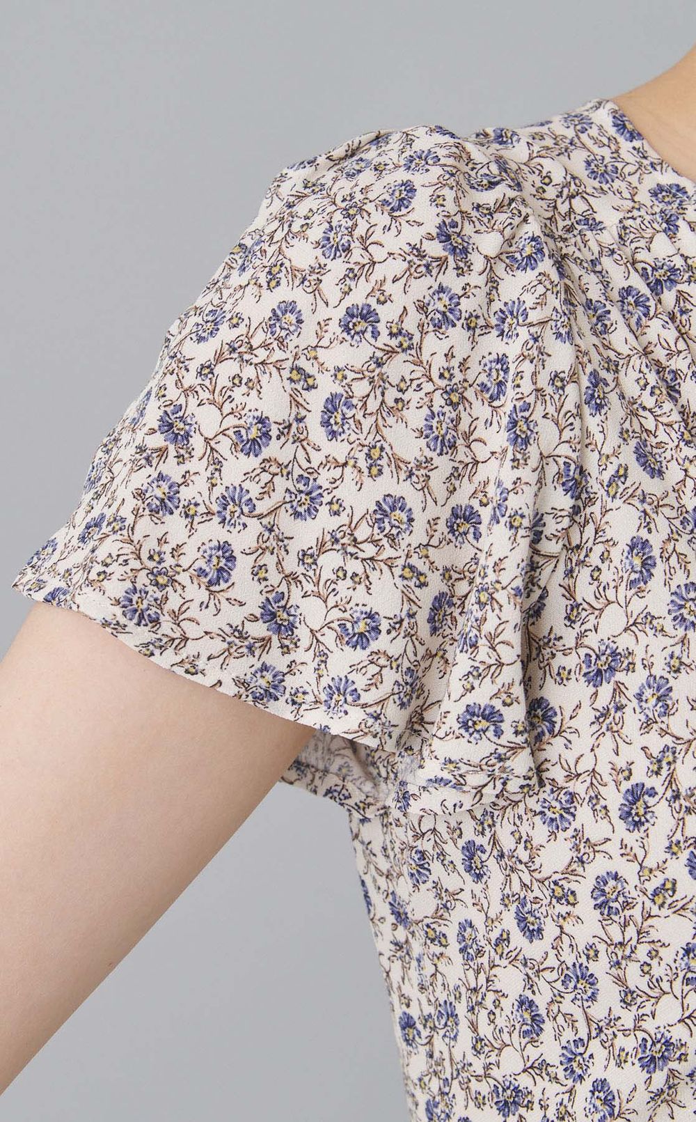 カシュクールプリントワンピース