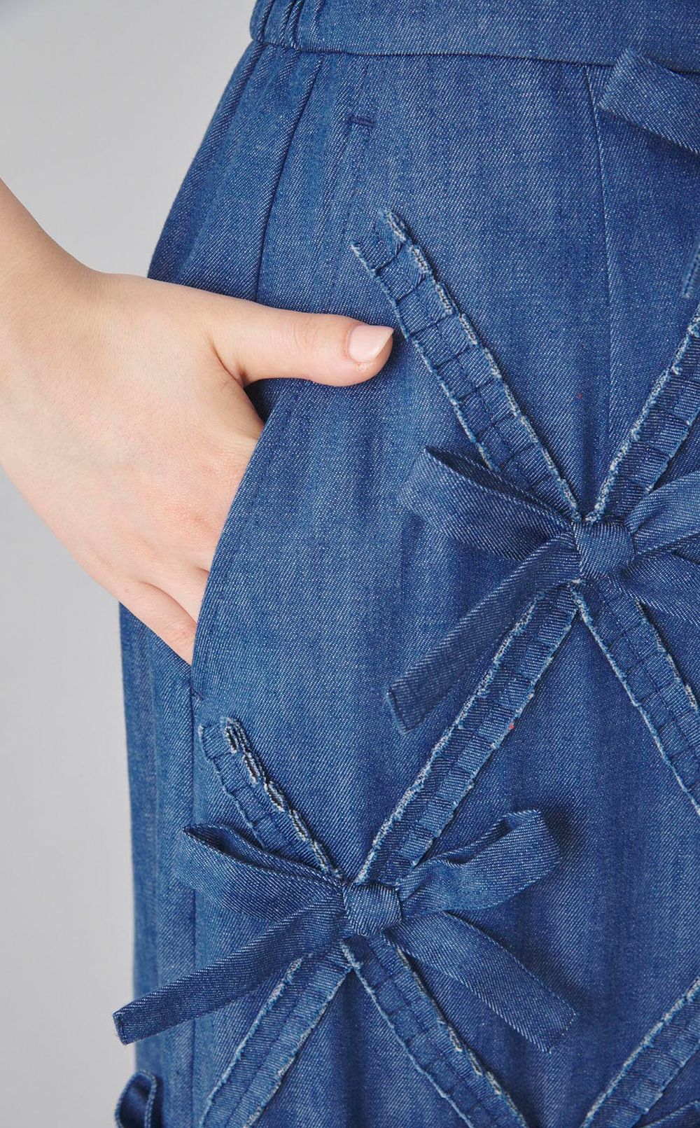 リボンデニムパンツ