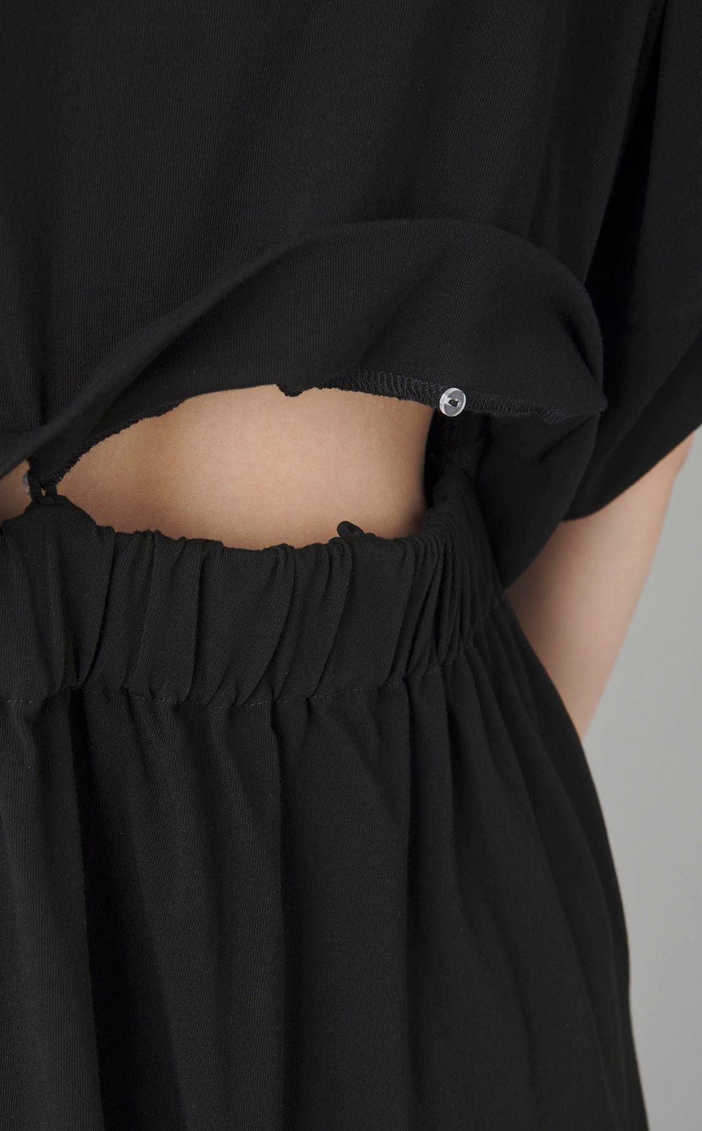 ジャージーバックオープンワンピース