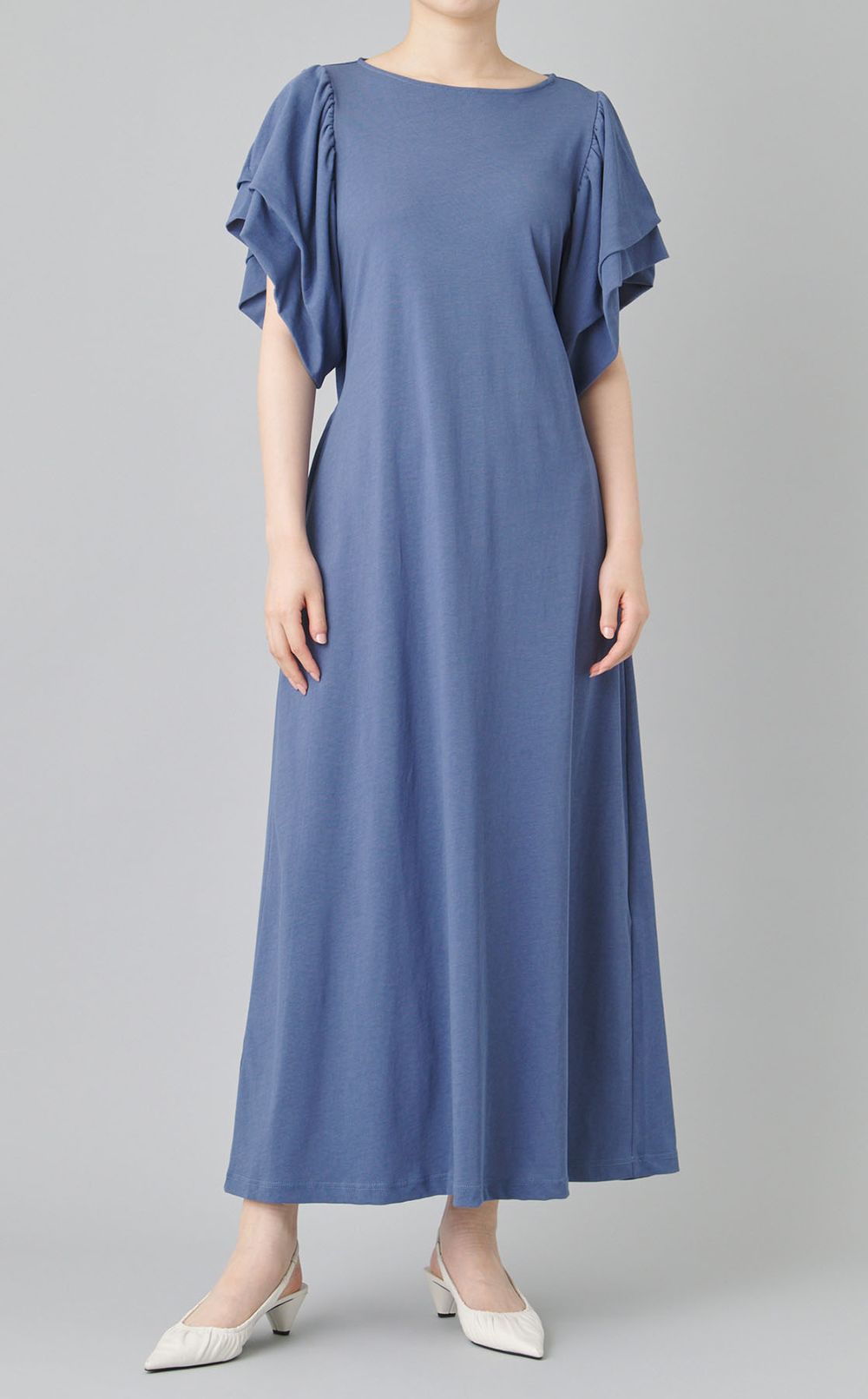 ジャージーバックオープンワンピース