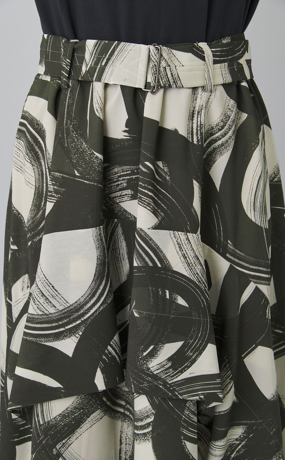 トリミングギャザースカート