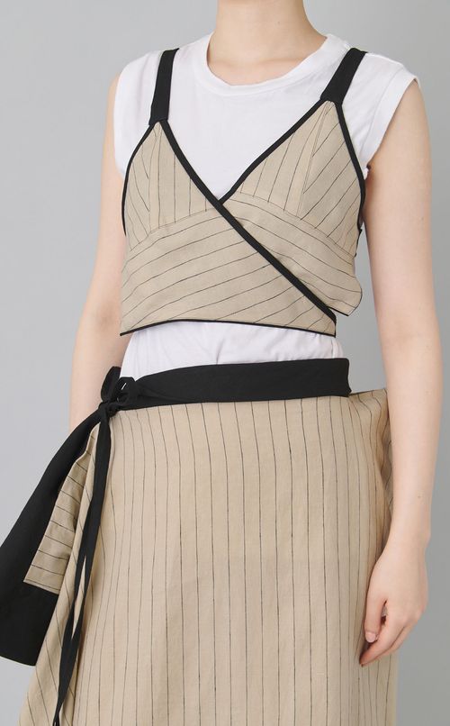 ダブルエンドリネンキャミソールトップ