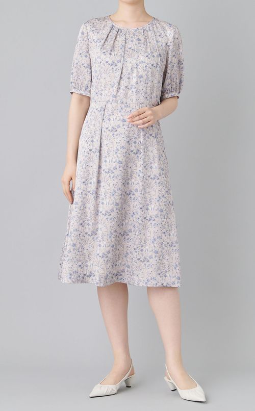 フラワーギャザースリーブワンピース