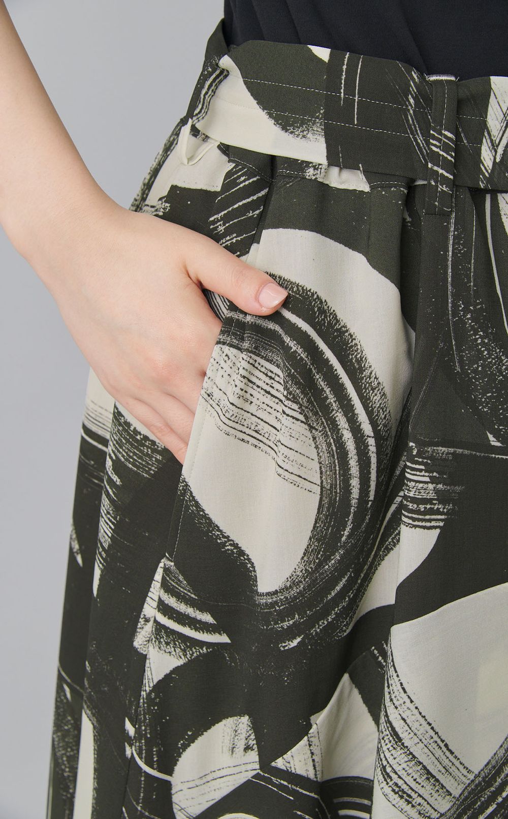 トリミングギャザースカート