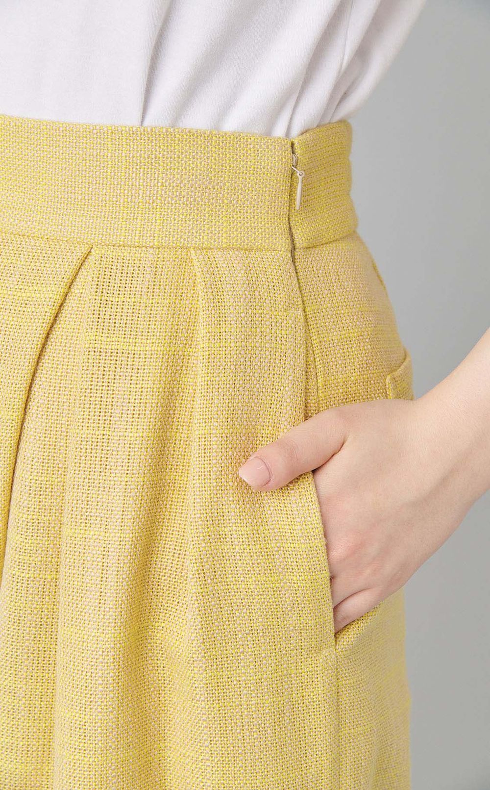 ツイード2タックワイドパンツ