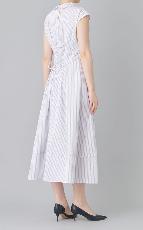 2wayネックフレアシャツワンピース