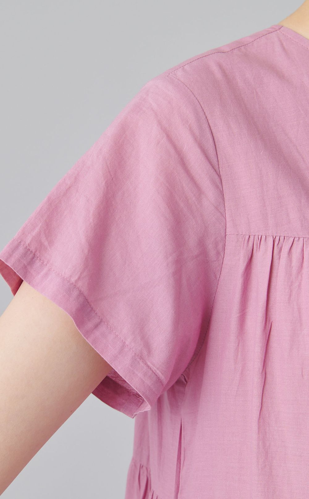 コットンボイルティアードワンピース