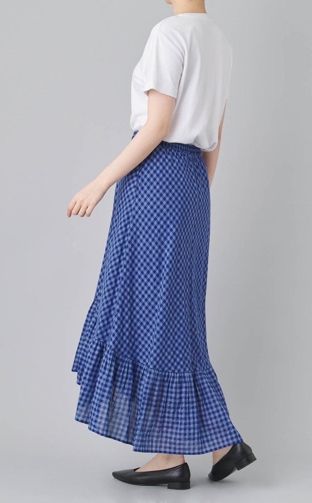 ギンガムチェックフリルスカート