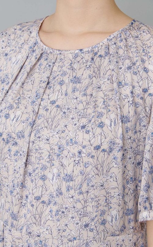 フラワーギャザースリーブワンピース