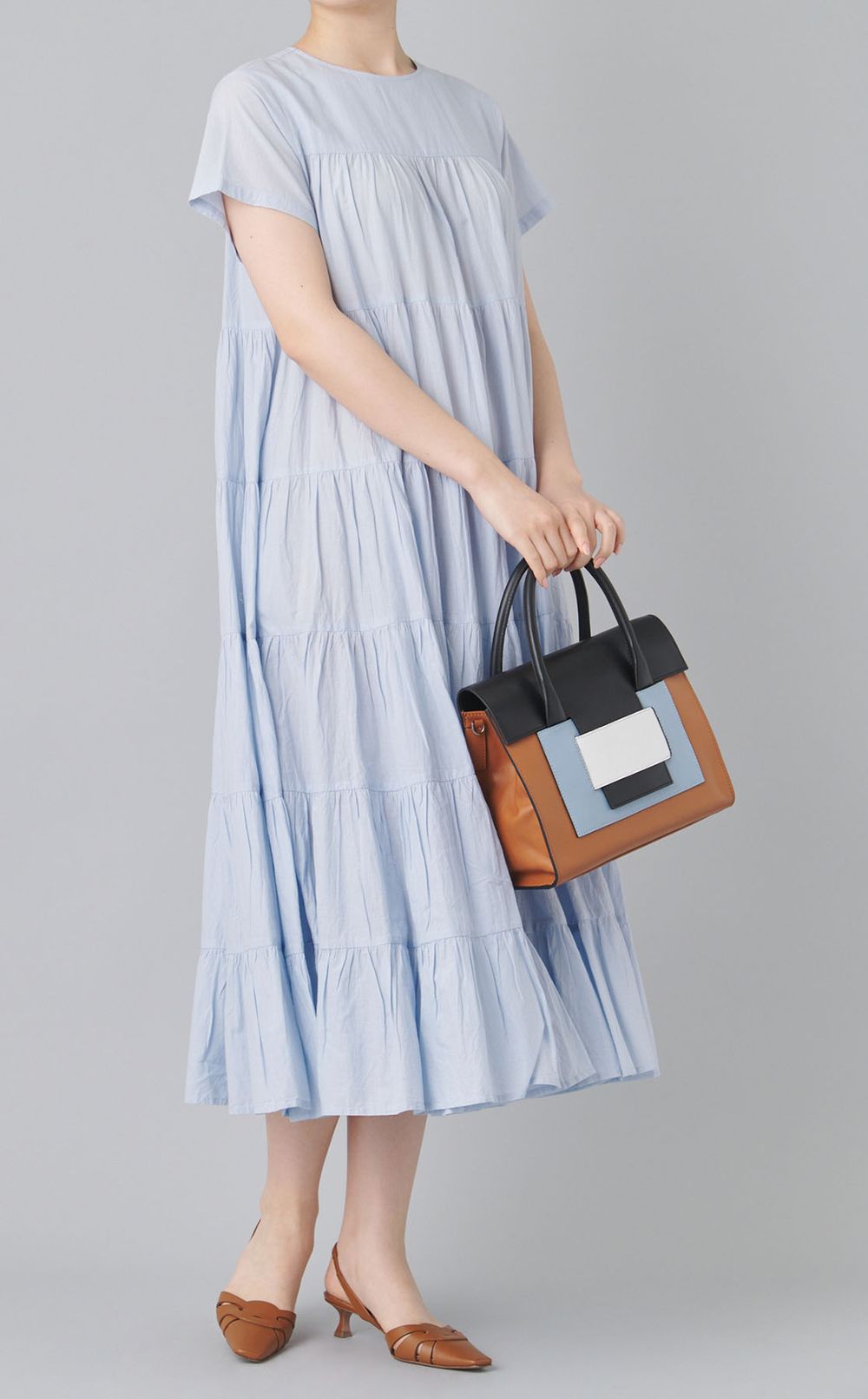 コットンボイルティアードワンピース