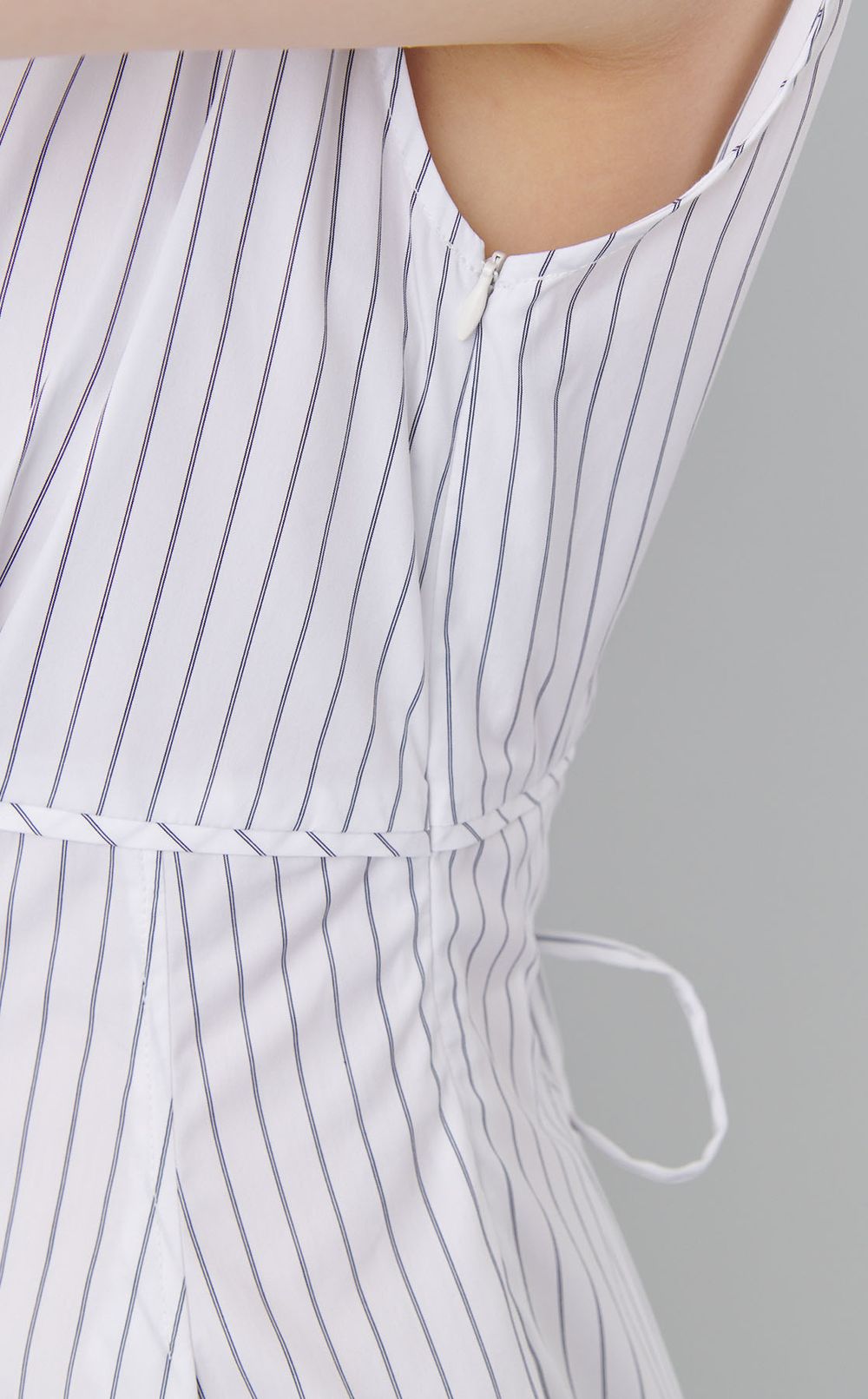 2wayネックフレアシャツワンピース