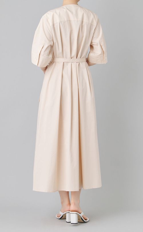 コットンギャザーベルテッドワンピース