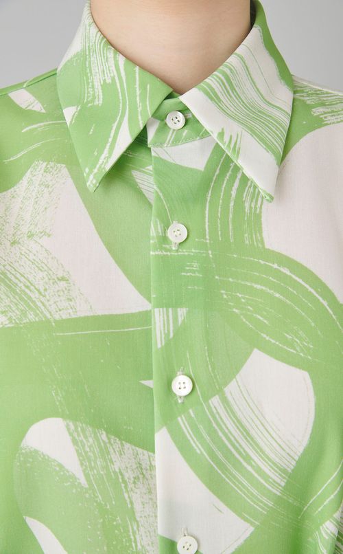 プリントスクエアスリーブドレス