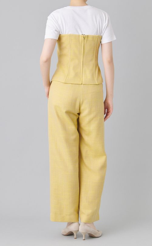 ツイードギャザーベアトップ