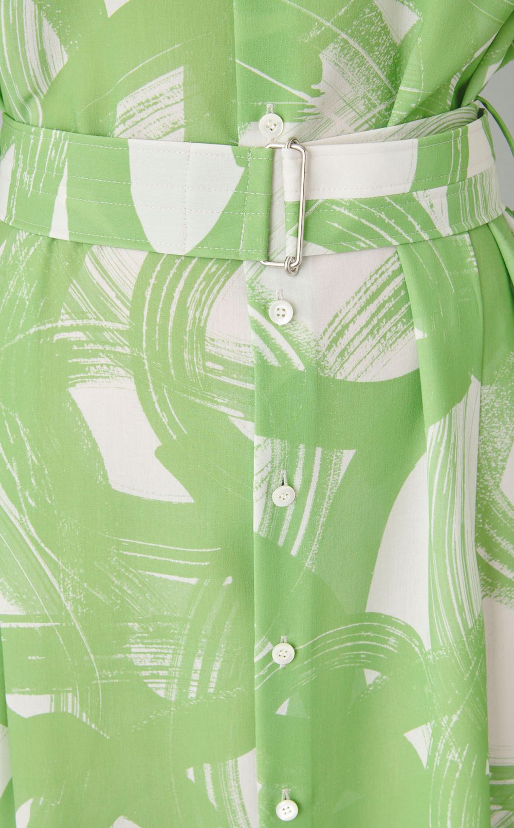 プリントスクエアスリーブドレス