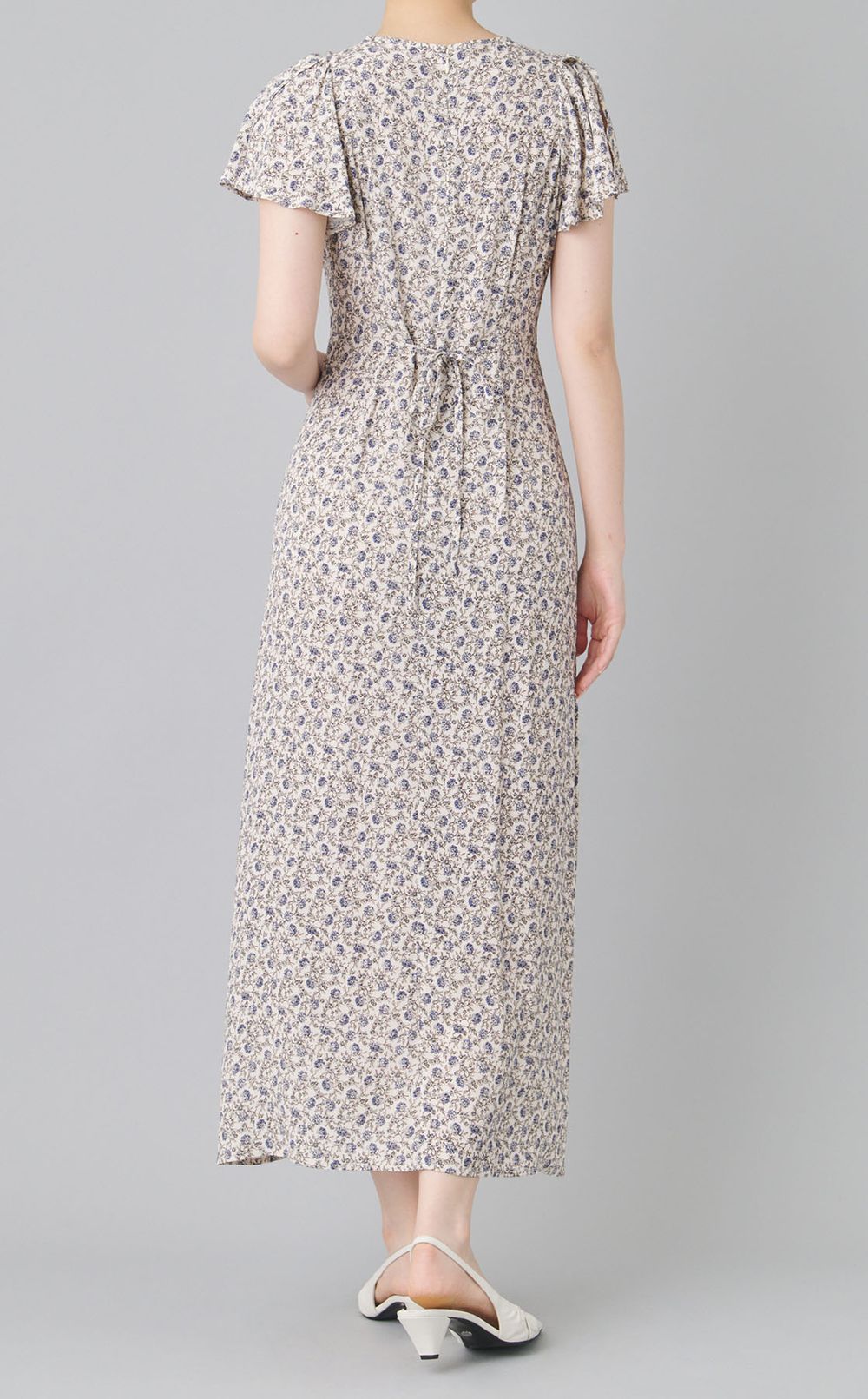 カシュクールプリントワンピース