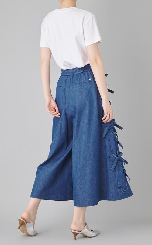 リボンデニムパンツ