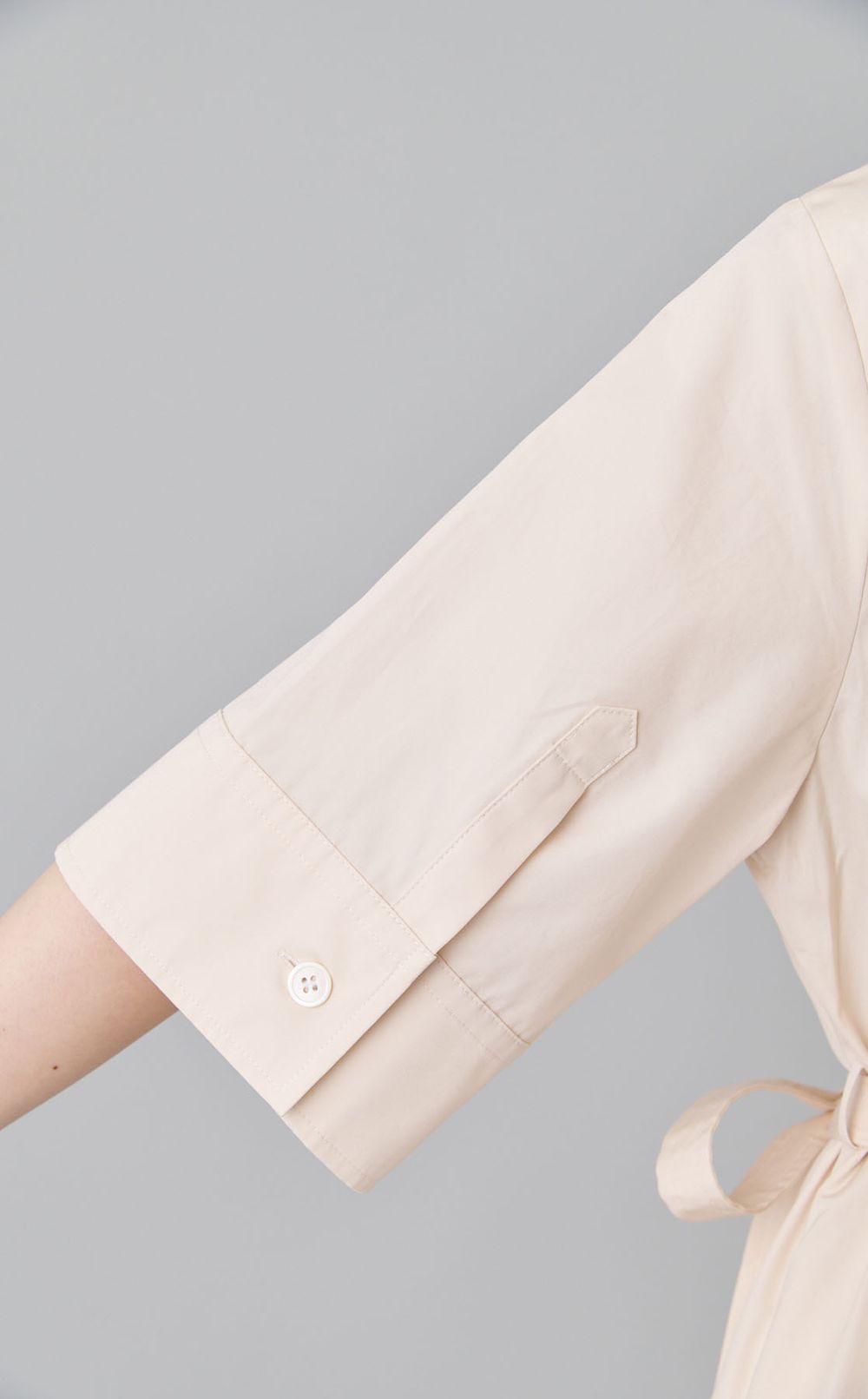 コットンギャザーベルテッドワンピース