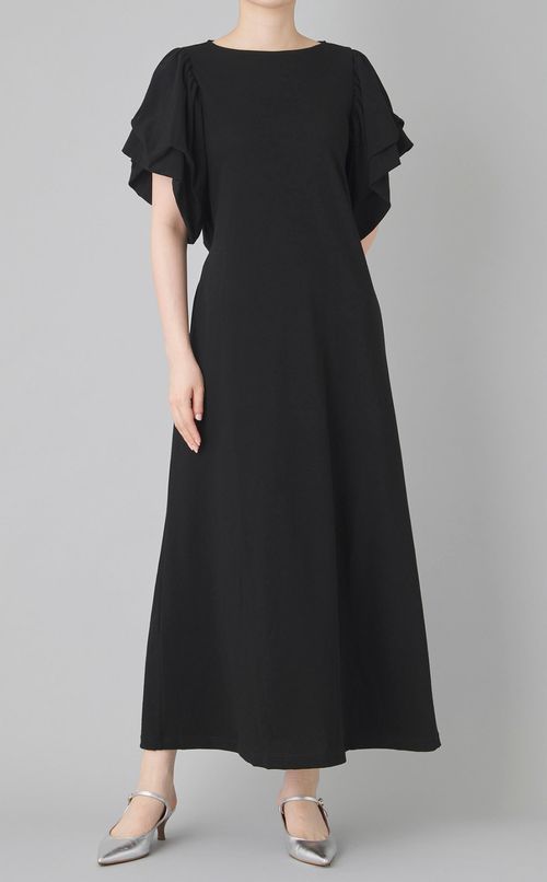 ジャージーバックオープンワンピース