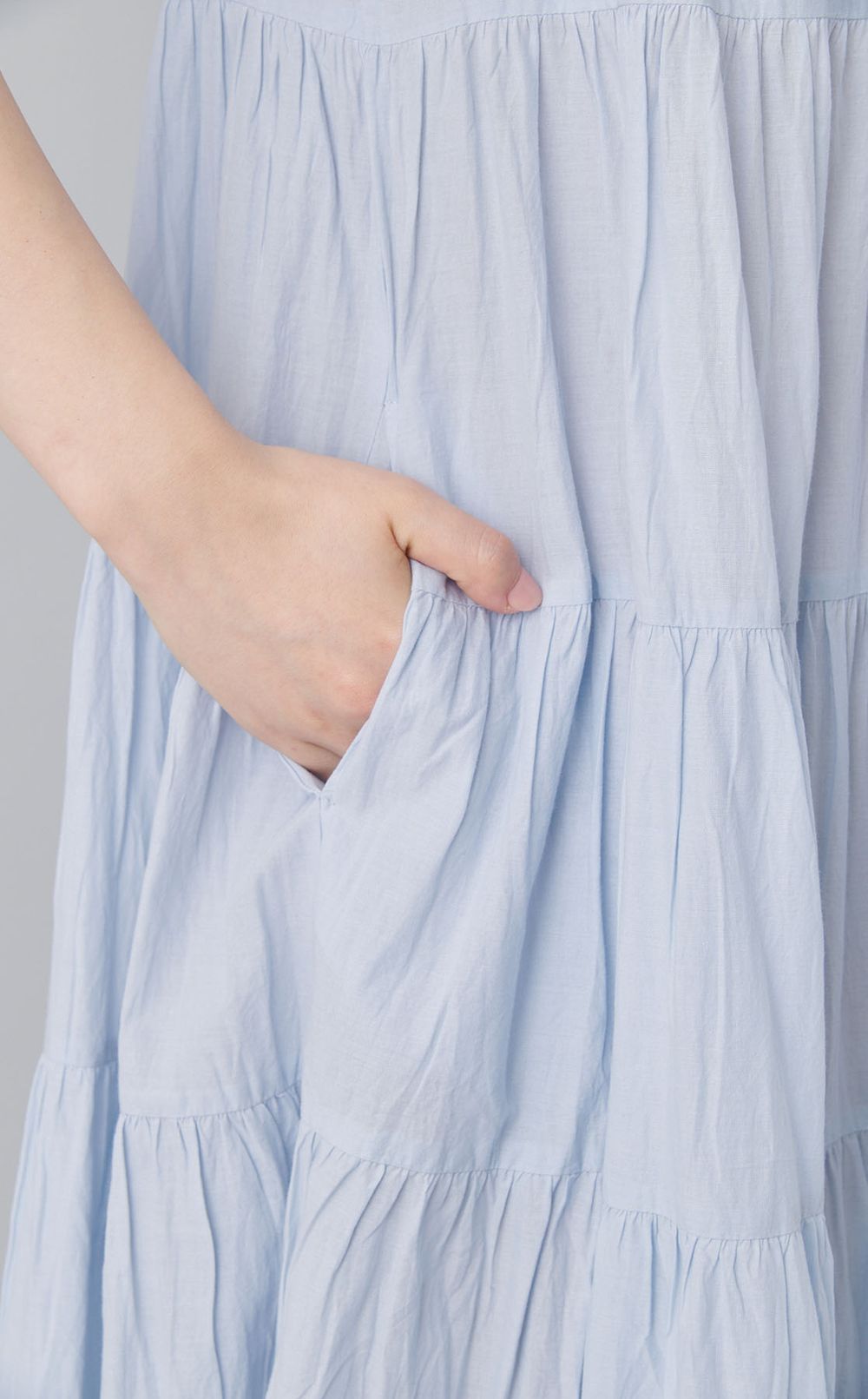 コットンボイルティアードワンピース