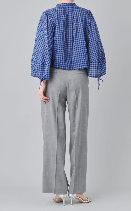 ギンガムチェックブラウス