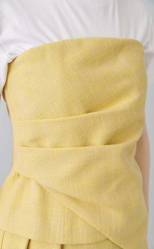 ツイードギャザーベアトップ