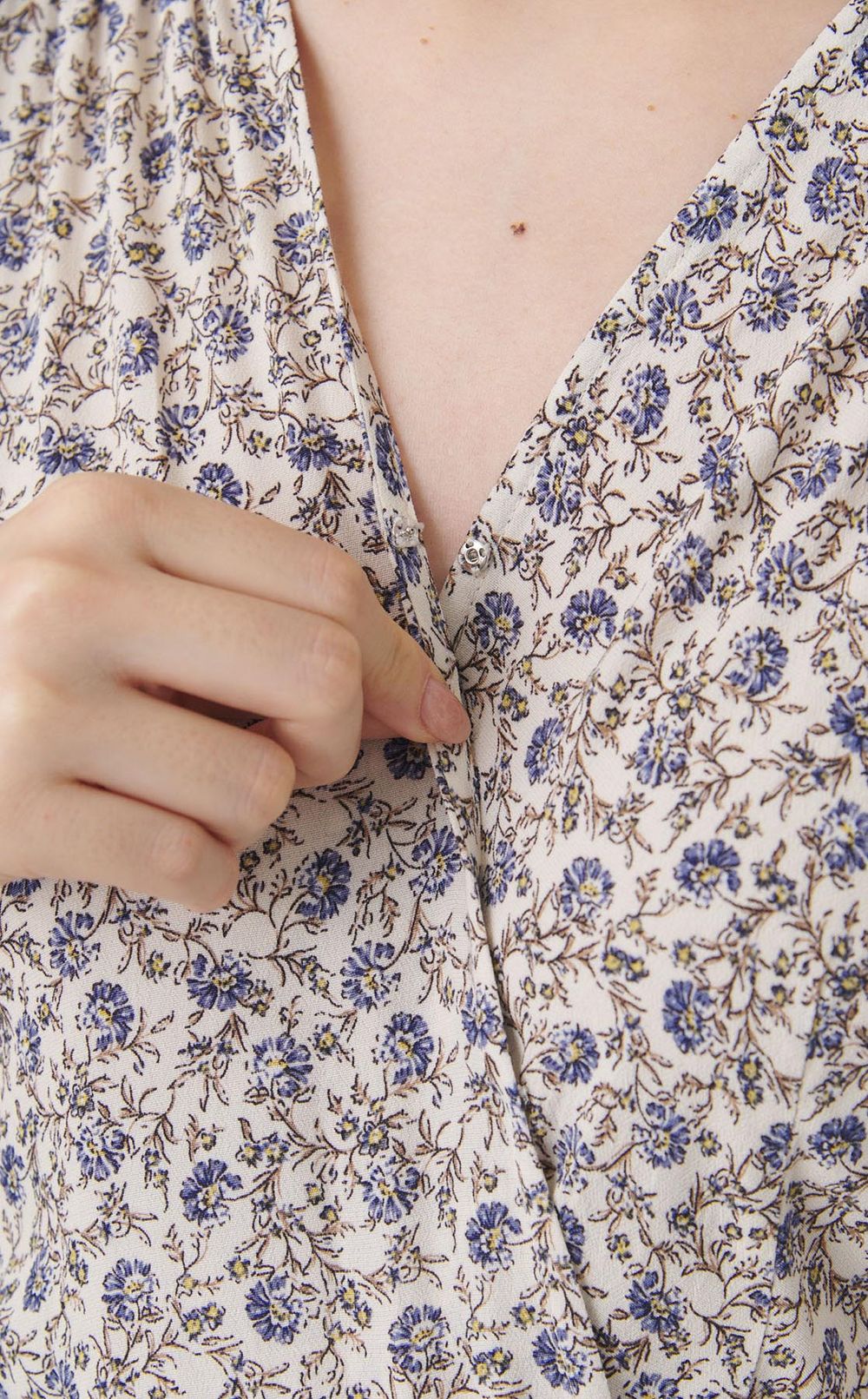 カシュクールプリントワンピース