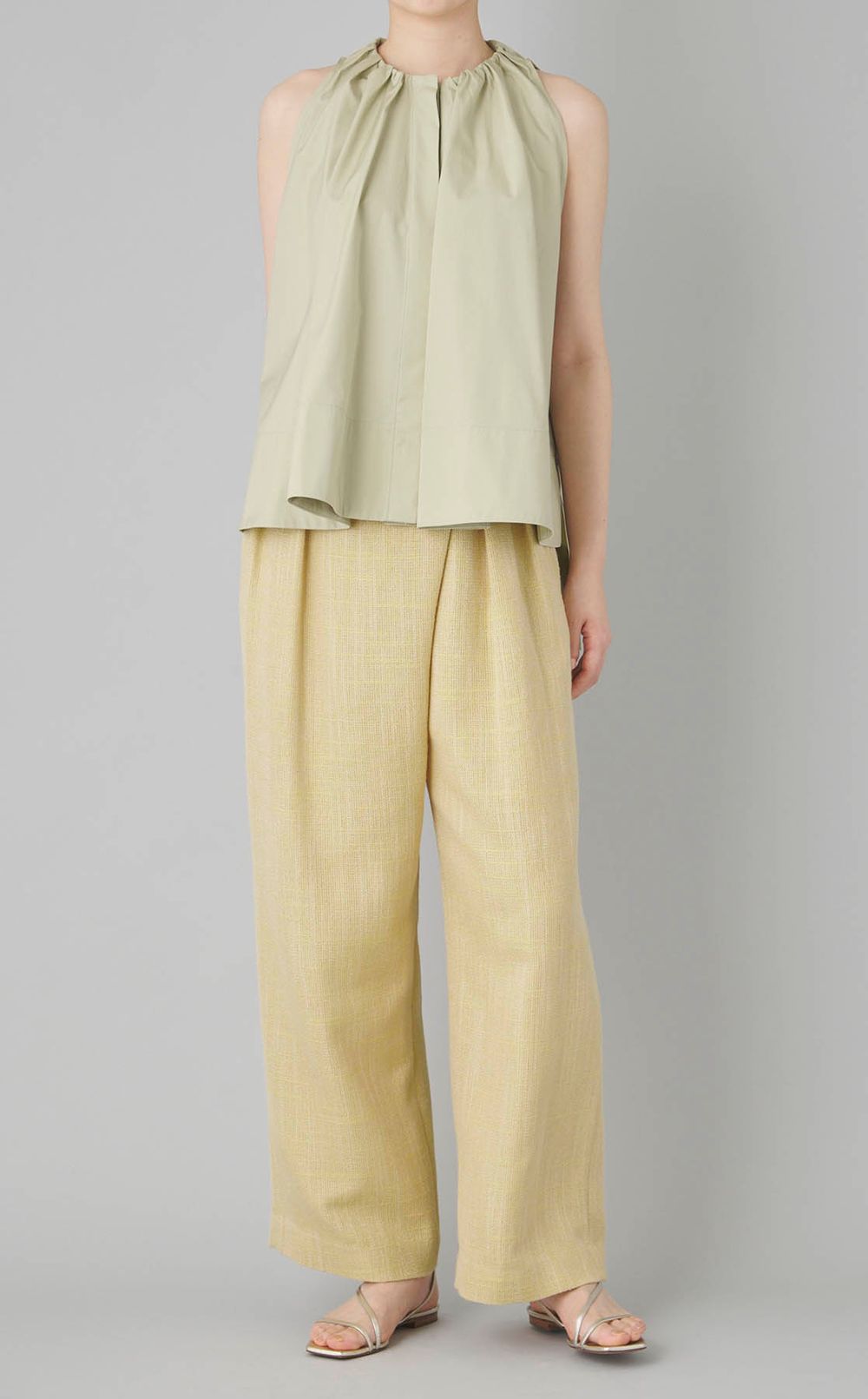 コットンギャザーチュニックブラウス