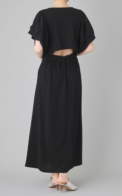 ジャージーバックオープンワンピース