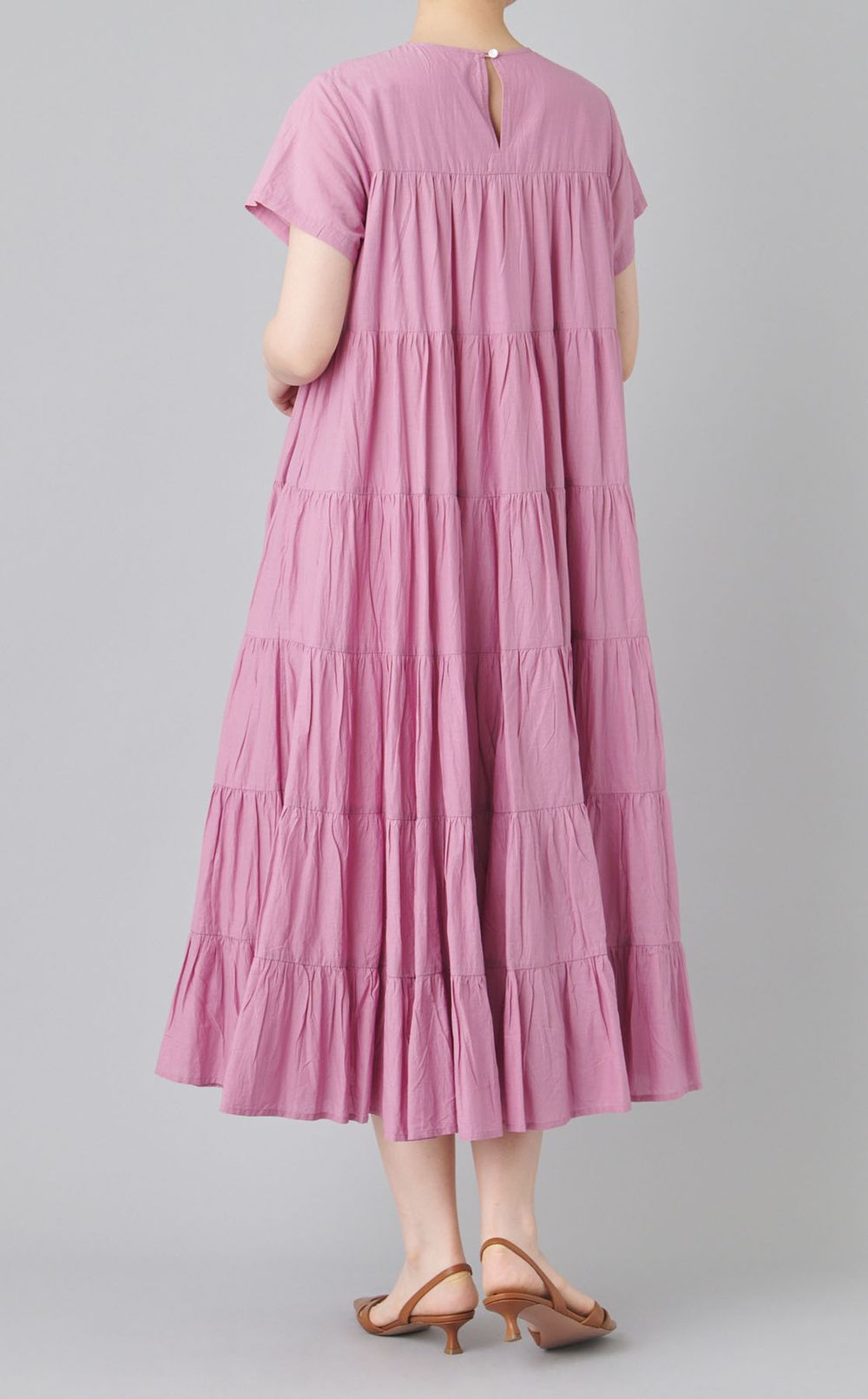 コットンボイルティアードワンピース