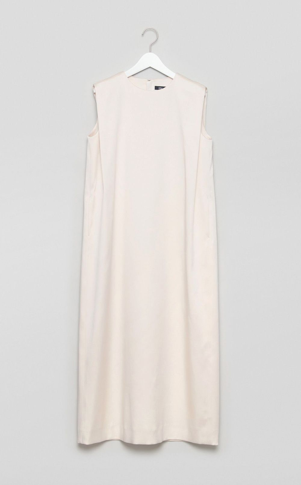 サテンタックショルダーワンピース