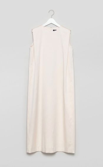 サテンタックショルダーワンピース