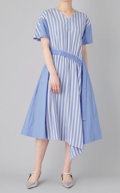 ストライプパネルワンピース