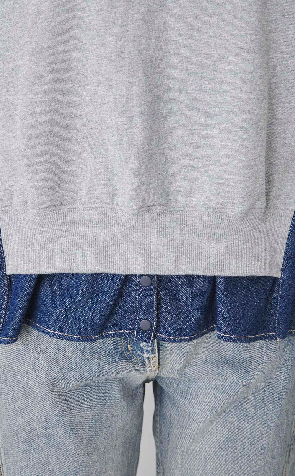 デニムコンビハーフスリーブスウェット