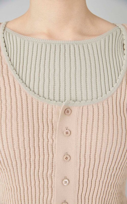 ハイゲージリブ2wayカーディガン