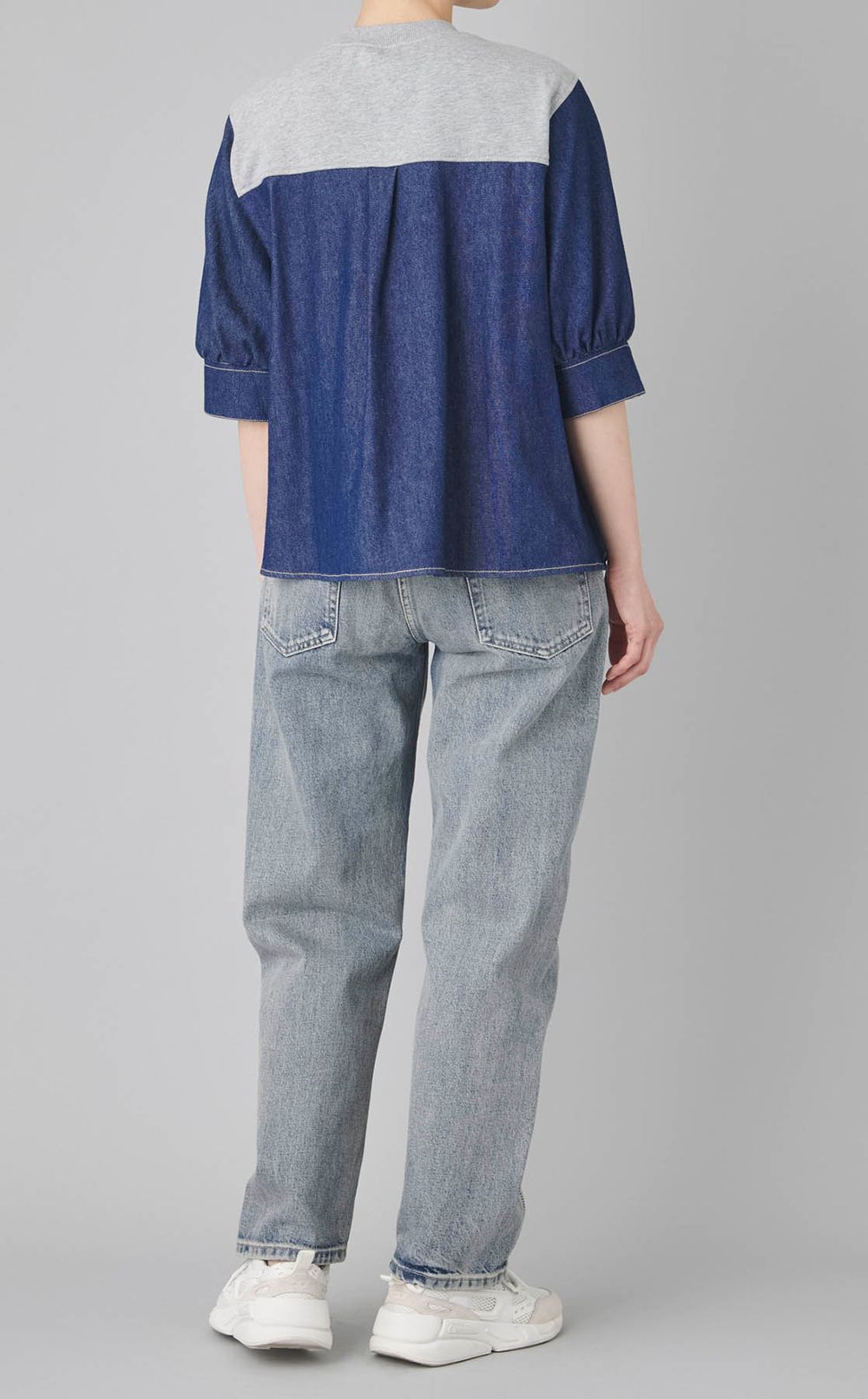 ダブルジップカーブデニムパンツ