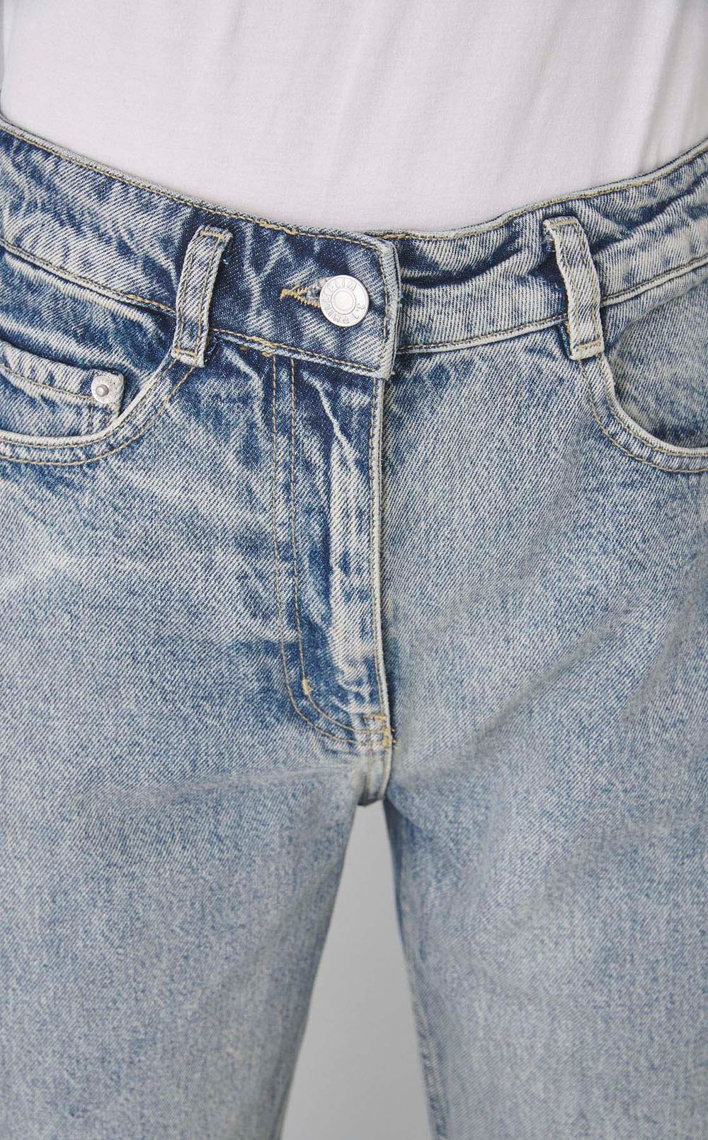 ダブルジップカーブデニムパンツ