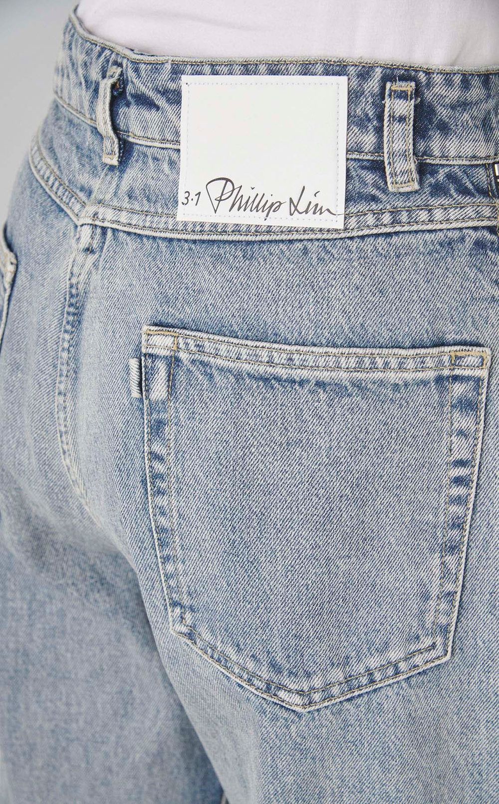 ダブルジップカーブデニムパンツ