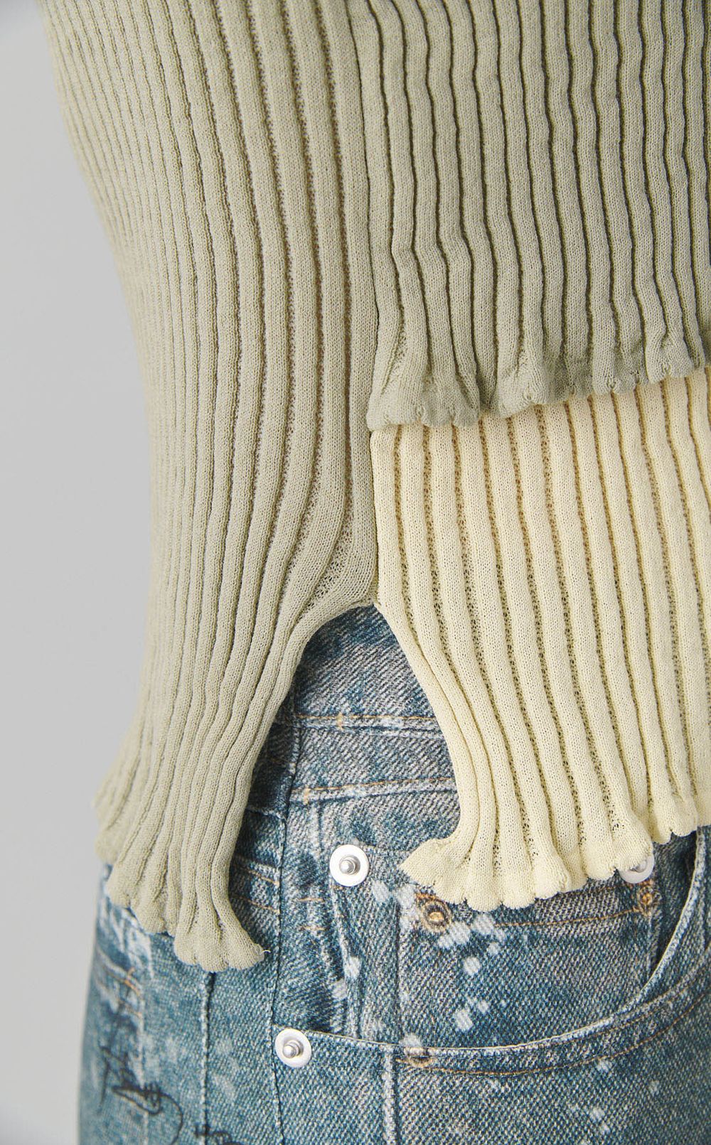 ハイゲージリブ2wayカーディガン