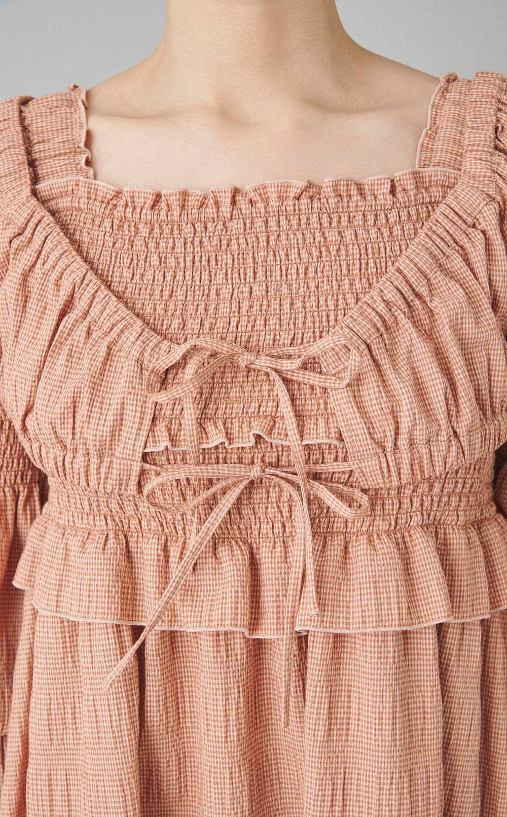 ボレロセットシャーリングワンピース