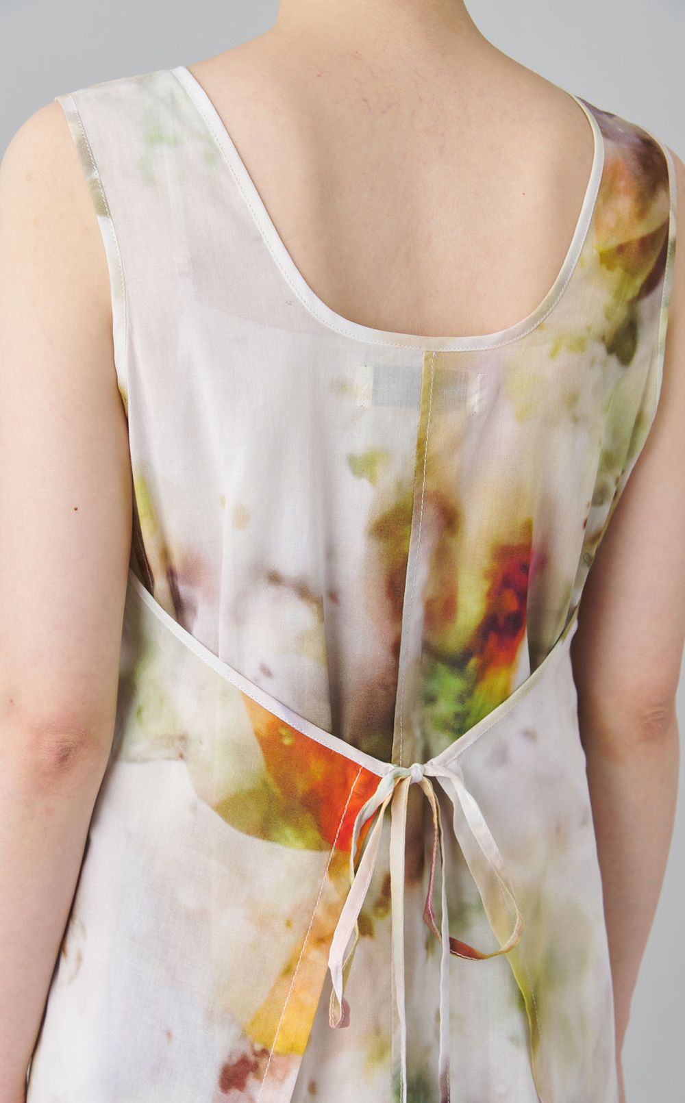 グラデーションプリントラップドレス