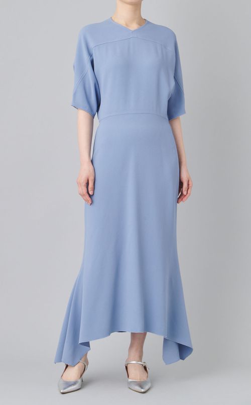 ドロップスリーブミディワンピース