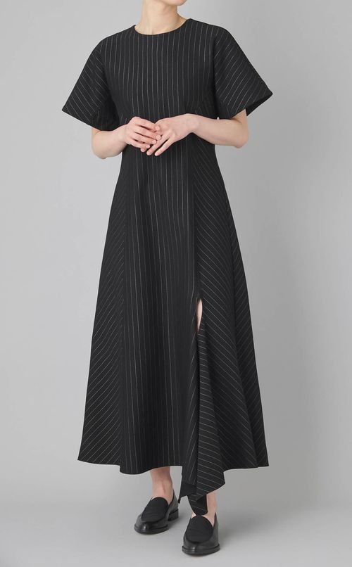 ストライプジャージーワンピース