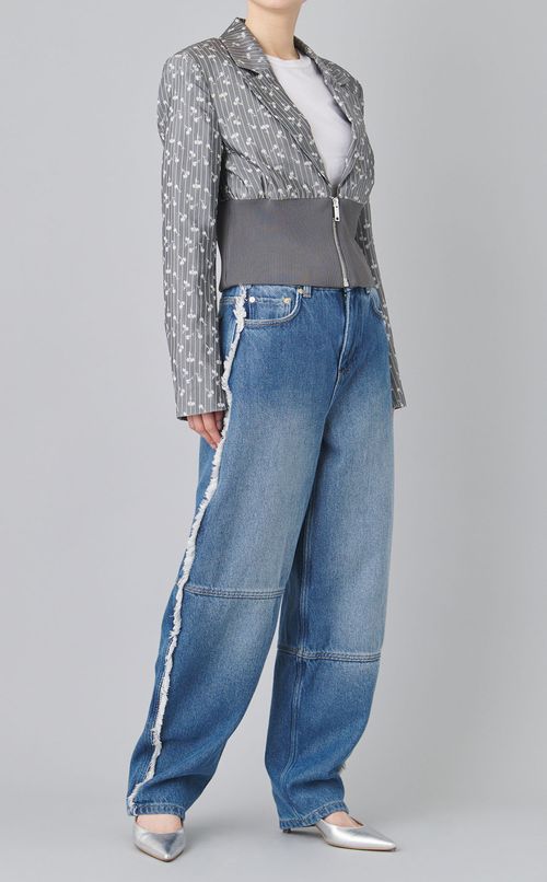 ジャガードクロップドブルゾン