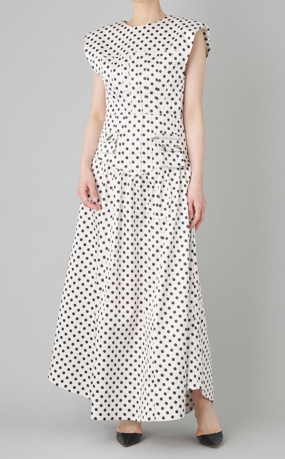 ダブルサテンドットブラウス