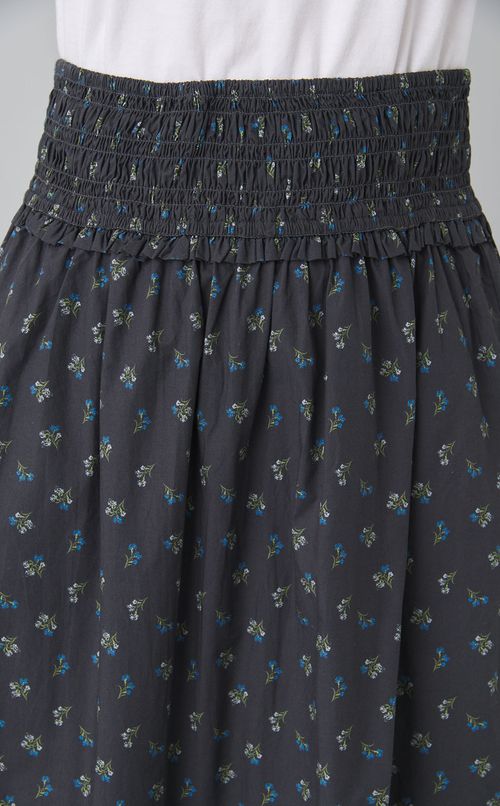 フラワープリントティアードスカート